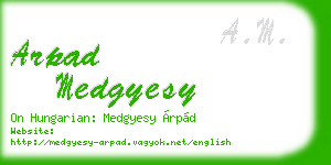 arpad medgyesy business card