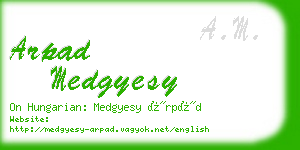 arpad medgyesy business card